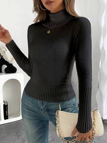 RosyDaze European And American Autumn/Winter Fashionable All-Match High Neck Thickened Seamless Fitted Thermal Knit Undershirt