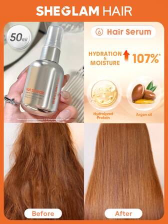 Sérum de protection sans rinçage Hot Streak - 10 ml / 0,3 fl oz, spray protecteur contre la chaleur pour les cheveux, masque capillaire Graduation Anniversaire Vacances Summer Hiver Automne Femmes Se maquiller Faire la fête Plage Voyage Camping En plein air École Campus Festivals Décor Cadeau Présent Rose Fille Meilleur Couleur Charme Ambiance rose Noël Nouvelle année Jour de Thanksgiving Saint Valentin