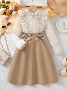 SHEIN 2 件套青少年女孩休闲时尚风格服装