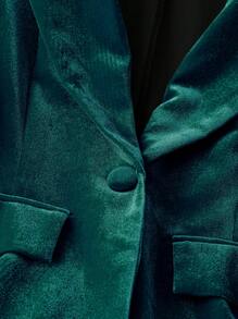 GlowEve Women's Autumn/Winter Fashion Velvet Suit Set Fall Cloth For Women - Dark Green - View 4