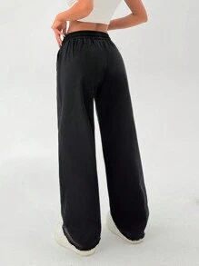 EURMUSE Women Black Comfort Elastic Belt Jean - Black - View 2