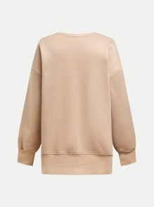 SHEIN Tween 女童两件套休闲舒适宽松圆领运动衫 - 彩色 - 查看 7
