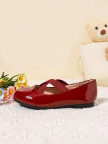 Fashionable Slip-On Flat Shoes For Girl, Suitable For Autumn/Winter - Burgundy - View 3