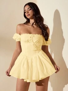 SHEIN BAE 优雅女士吊带连体裤，甜美约会装，适合海滩、派对、外出、秋季