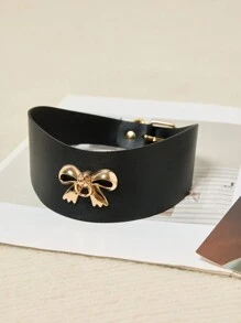 Women's Leather Collar Lingerie Accessory - Black - View 1