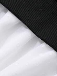 DAZY Women's Round Neck Long Sleeve Simple Solid Color Patchwork Casual Sweatshirt Dress Fall,Winter - Multicolor - View 7