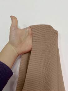 Flirla Solid Color Cardigan, Minimalist Fashion Casual Everyday Wear - Khaki - View 6