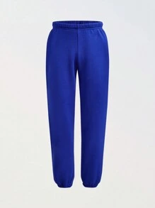 SHEIN Explorewe 2 件套青少年男孩美式休闲撞色条纹针织 Polo 衫和运动裤，适合春秋冬季 - 彩色 - 查看 7