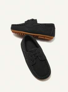 Cozy Pixies Fashionable Retro Casual Versatile Boys And Girls Soft Comfortable Baby Flat Sneakers Shoes - Black - View 7