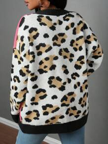 Slaydiva Plus Size Women Casual Cardigan, Minimalist & Fashionable For Everyday Wear - Multicolor - View 5