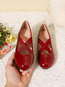 Fashionable Slip-On Flat Shoes For Girl, Suitable For Autumn/Winter - Burgundy - View 5