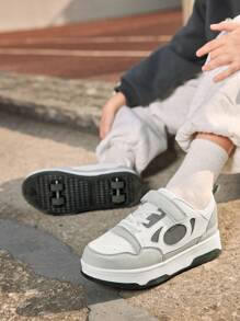 JNSQ Modische, vielseitige 4-Rad Lässig Abnehmbarer Ultraleicht Rollenschuh für Kinder, ideal für die Schulanfang