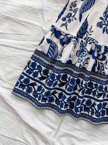 Soleia Vacation V-Neck Hollow Out A-Line Backless Slip Dress