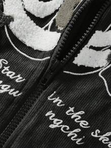 StreetHx Áo hoodie dài tay in chữ, có khóa kéo, thích hợp cho lễ tốt nghiệp, tựu trường, lễ tốt nghiệp, giáo viên nữ, áo nỉ mùa thu tựu trường. - màu đen - Xem 5