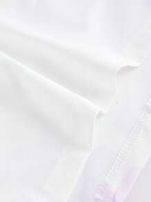 SHEIN MOD Top de tirantes con cordón con estampado localizado para mujeres, blusa bonita, tops de mujer blancos y violetas, top sin mangas para graduación