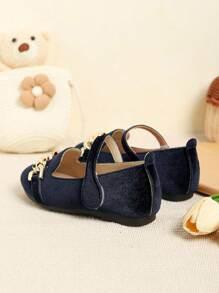 1 Pair Versatile Flat Shoes For Girls, Suitable For Autumn/Winter Daily Wear