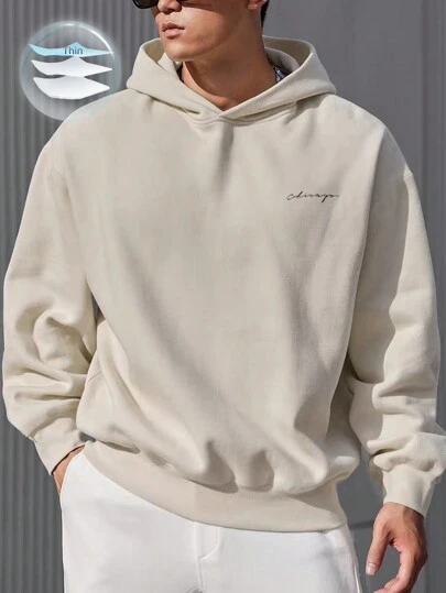 Claim Dot 宽松男士简约纯色连帽运动衫外出字母长袖休闲连帽衫，适合朋友、丈夫、男朋友的礼物，纯色连帽衫，适合秋季