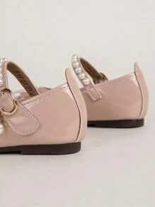 1 Pair Girls Butterfly Decor Mary Jane Soft Sole Princess Ballet Flats, Suitable For Spring/Autumn