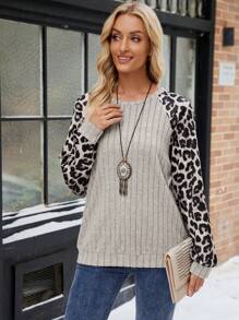 EMERY ROSE 女士秋冬前拉链几何图案落肩连帽衫 - 彩色 - 查看 4