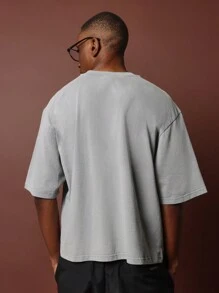 SUMWON Crop Fit Washed Short Sleeve Essential Tee