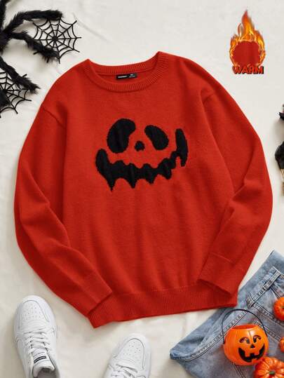 Manfinity VCAY 男士针织休闲宽松落肩长袖毛衣，适合秋冬季节，情侣款