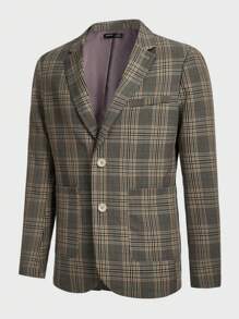 Manfinity VCAY Men's Plaid Blazer - Multicolor - View 1