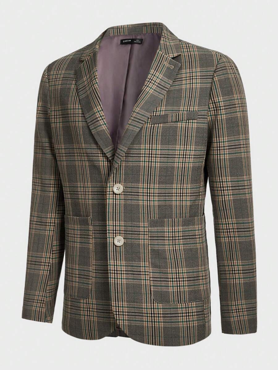 Manfinity VCAY Men's Plaid Blazer - Multicolor - View 1
