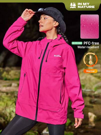 In My Nature 女士时尚连帽户外雨衣夹克