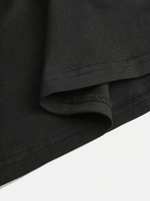 SHEIN Girlism 少女浅灰色纯色简约休闲运动衫和迷你裙套装，校园风裙子