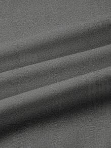 SHEIN LUNE Thời trang Anh Quốc Thoải mái giản dị Vừa vặn tại nhà Thời trang Thu Đông Xuân Thường ngày Đi chơi Áo thun họa tiết dài tay cho nữ mùa xuân - Xám - Xem 5