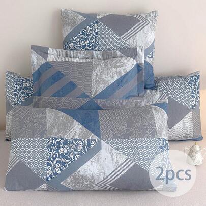 2 件最便宜的柔软超细纤维枕套 - 枕套，防过敏透气枕套，大号长款标准大号双人床单人床双人床特大号双人床、身体床、欧式床和方形床，适合所有季节床上用品套装