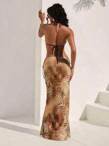 Opulessa Chân váy maxi nữ cạp chun, phối họa tiết da báo và vằn ngựa vằn, gợi cảm, thích hợp cho đi chơi, xem hòa nhạc, dự tiệc, câu lạc bộ, hẹn hò, dạo phố, nghỉ mát, đi biển, dự đám cưới ngoài trời. Đây là chiếc váy thanh lịch dành cho nữ, thích hợp cho các buổi hòa nhạc, tiệc tùng, câu lạc bộ, ngày Valentine, lễ tốt nghiệp, ngày của Mẹ, cho mùa thu và mùa đông. - Màu Khaki - Xem 4