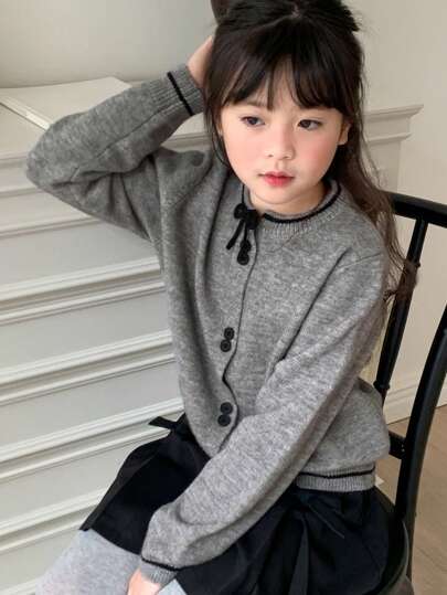 Dazy Kids 秋季少女开衫毛衣