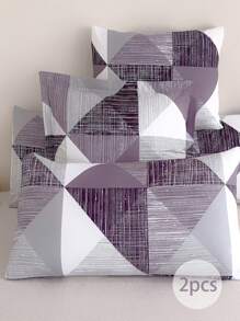 2 Piezas de Funda de Almohada Barata Súper Suave de Microfibra - Fundas de Almohada, Hipoalergénicas y Transpirables, Tamaños Grande Estándar Largo Reina, Gemelo, Individual, Doble, Matrimonial, King, Body, Europeo y Cuadrado, Perfectas para Juegos de Cama de Todas las Estaciones - Morado - Ver 4