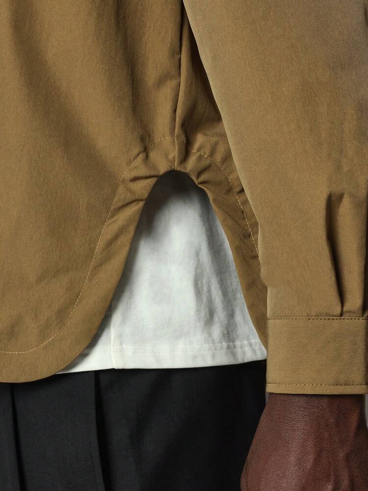 Oversized Button Down Shirt With Chest Pocket