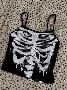 Attitoon Plus Size Women's Sleeveless Cropped Tight Fitting Camisole, Suitable For Summer Suitable For Going Out