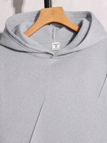 SHEIN Leap Crew 2pcs Tween Boy Hoodie And Sweatpants Set, Versatile All-Match, Suitable For Autumn/Winter - Grey - View 6