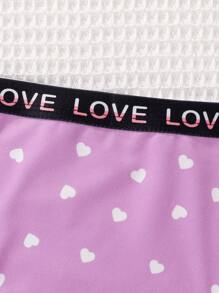 SHEIN Explorewe 7 件套少女心形印花舒适透气内衣 - 彩色 - 查看 3