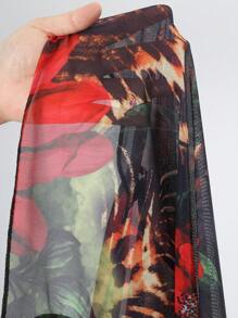 Swim SXY 3 件套女士性感花卉印花比基尼上衣带吊带和圆环装饰 + 迷你裙，夏季