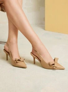 MOTF PREMIUM 尖头细跟百搭女士高跟鞋 - 卡其色 - 查看 1