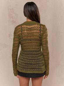 MISSGUIDED 钩针编织纽扣衬衫 冬季服装