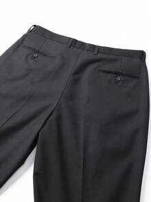 Manfinity Mode 男士對比色西裝套裝，配有亮片刺繡下襬翻領西裝外套和修身長褲，適合派對穿著 - 黑色 - 查看 4