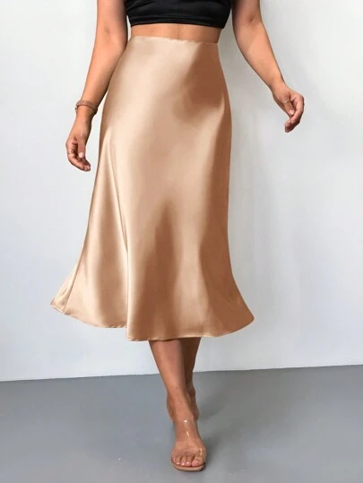 SHEIN LUNE 女士純色裙子