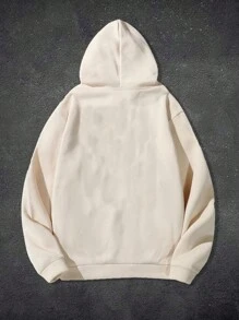 Manfinity Hypemode Męska bluza z kapturem i ściągaczem w postaci nadruku na literę