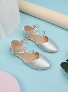 Hook And Loop Princess Shoes, Skid-Proof Pointed Toe Comfortable Soft Sole Sandals