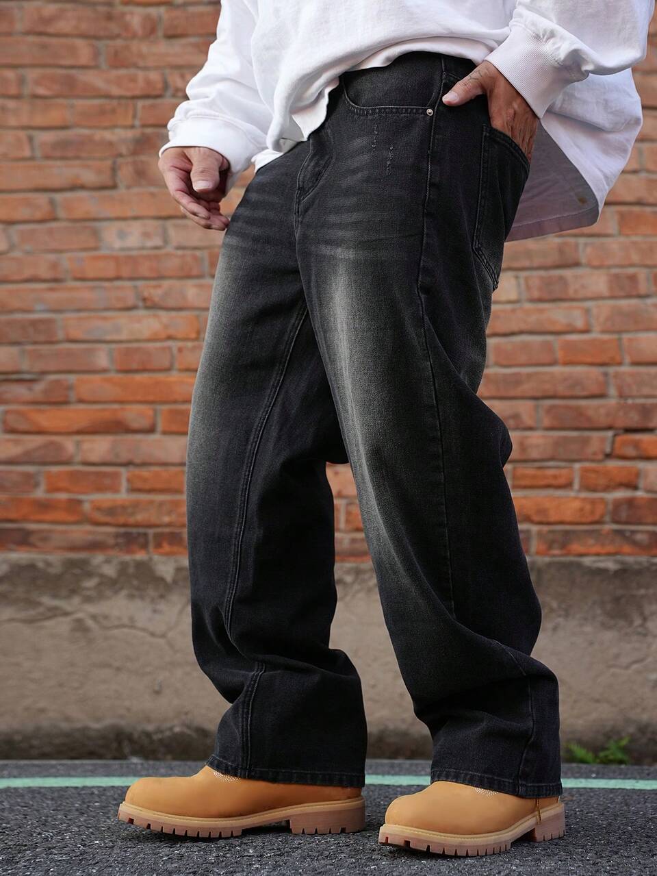 Men's Casual Simple Fashion Denim Jeans, Everyday Wear