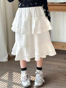 DAZY Tween Girl Autumn Skirt,Back To School Clothes - White - View 8