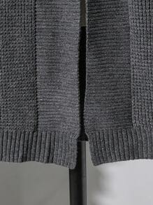 Elegante cárdigan largo con capucha para adolescentes varones, hecho de material suave y cálido, en tono gris, de alta calidad, adecuado para combinar con camisas formales o jerseys de cuello alto para crear un look genial. Apto para varias ocasiones: temporada de vuelta al colegio, uso diario, salidas con amigos, viajes de vacaciones, etc.