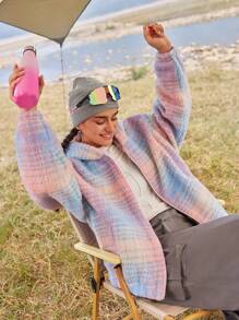 In My Nature 女士休闲前拉链长袖连帽户外羊毛夹克