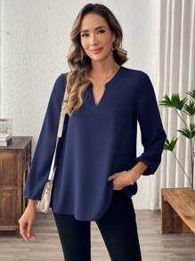 EMERY ROSE Women's Long Sleeve Tops Spring Blouse